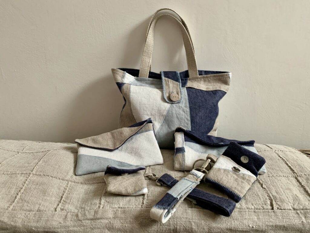 Kleine Tasche aus Reststoffen